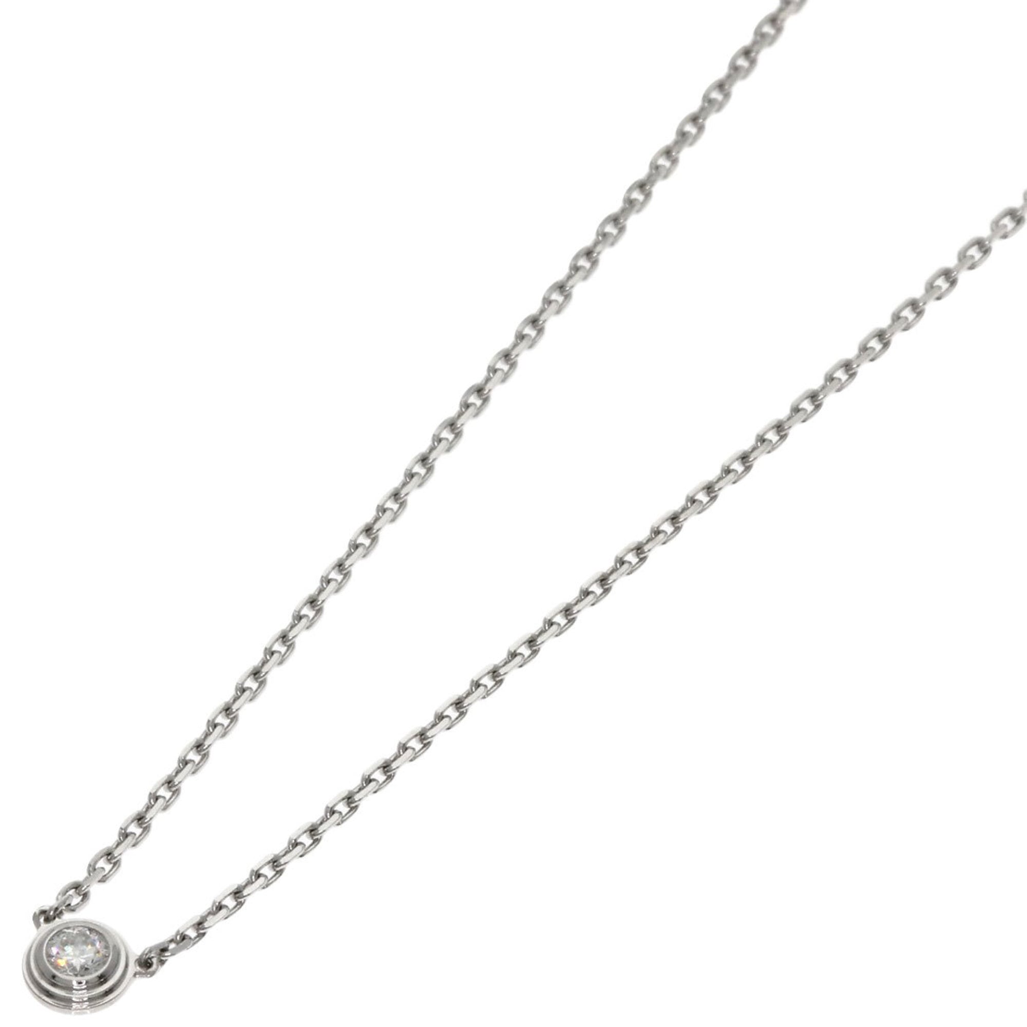 Cartier Damour Diamants LŽgers XS 1P Diamond Necklace 18K White Gold Women\'s CARTIER