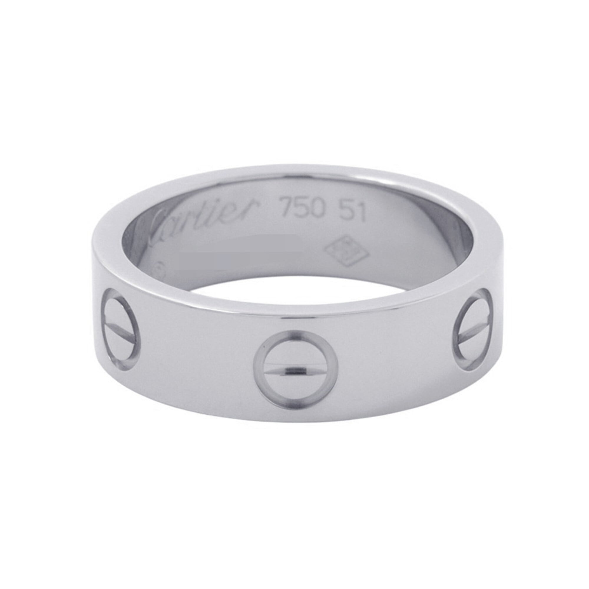 Cartier Love Ring Classic Model 18KWG White Gold Size 51 B4084700 ring