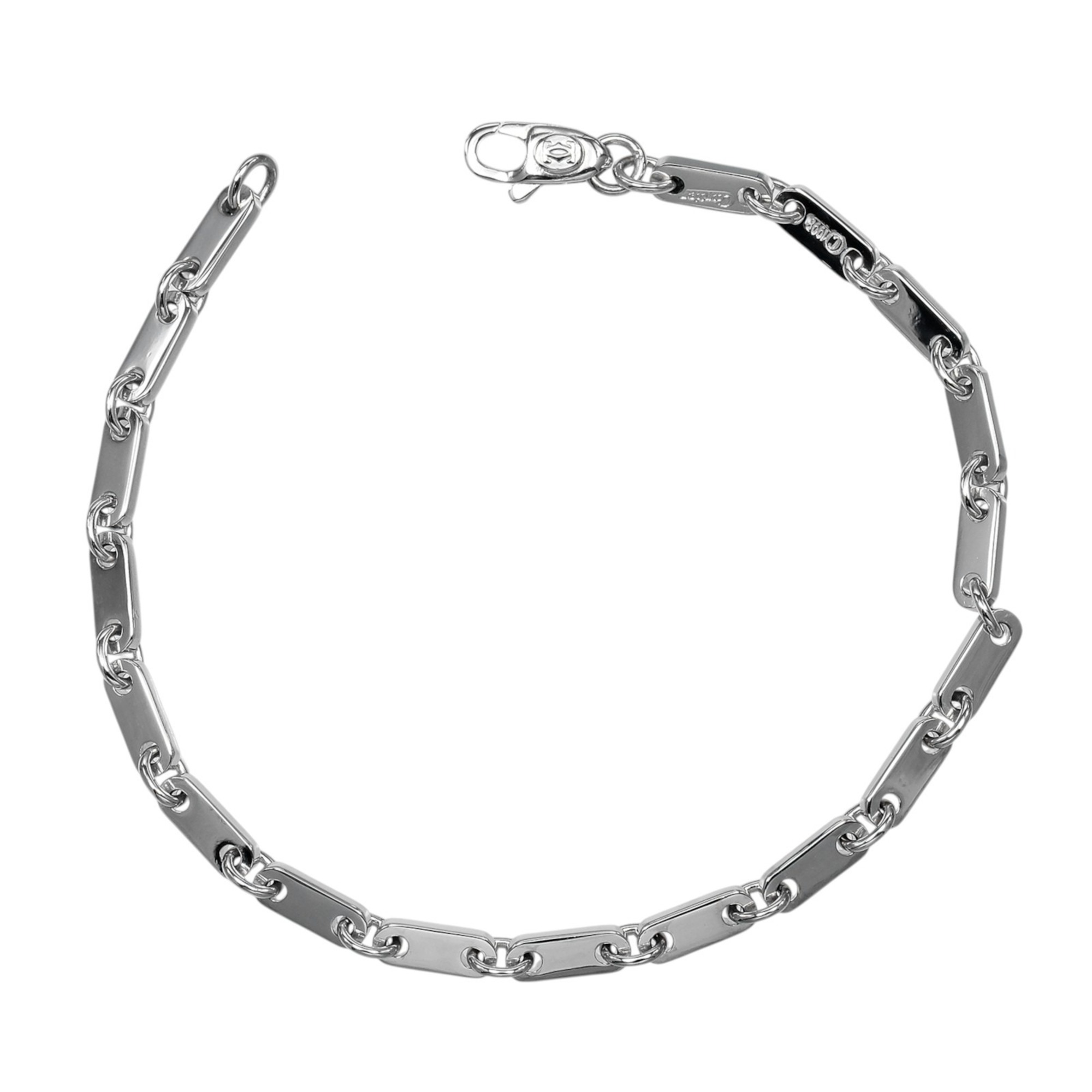 Cartier Figaro Bracelet, Wrist size approx. 17.3cm, 18KWG White Gold, 11.16g, CARTIER