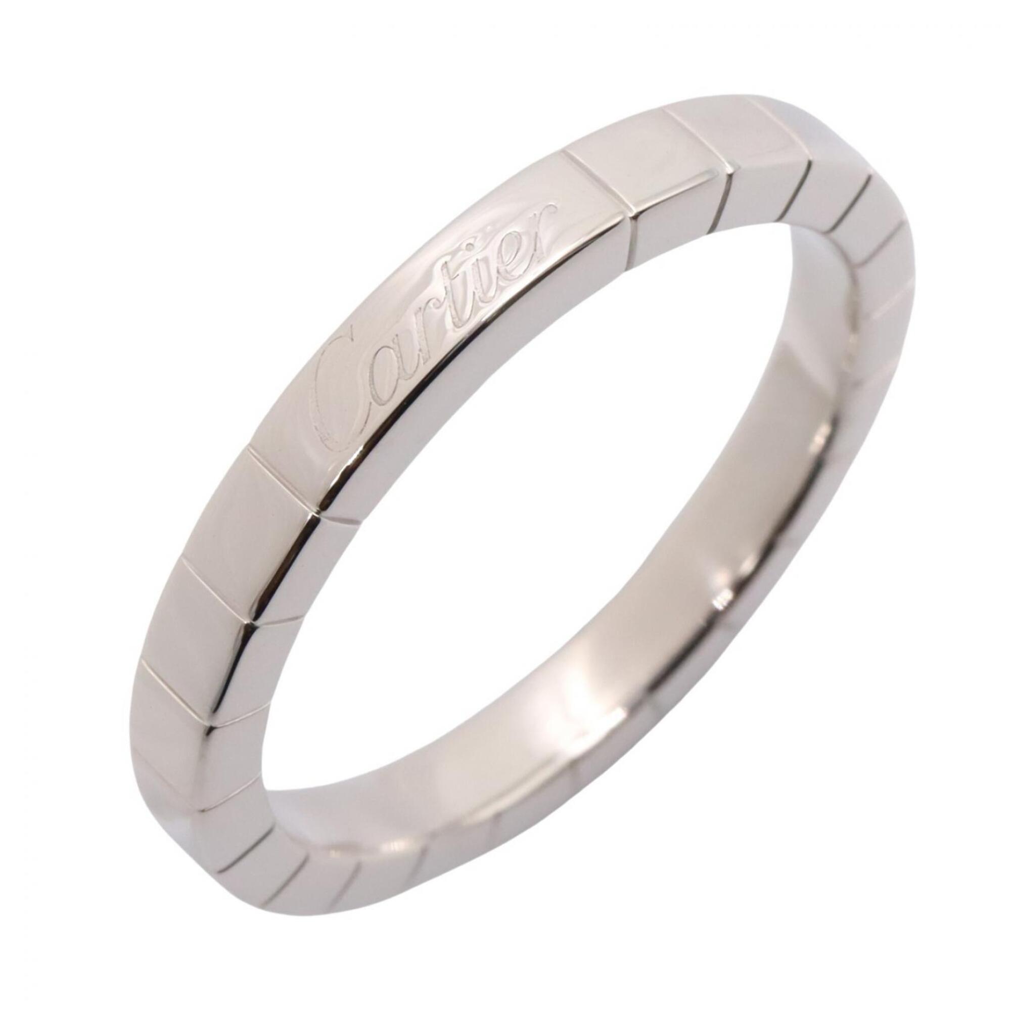 Cartier Lamier Ring, 18K White Gold (18KWG), Silver Tone, for Men and Women.