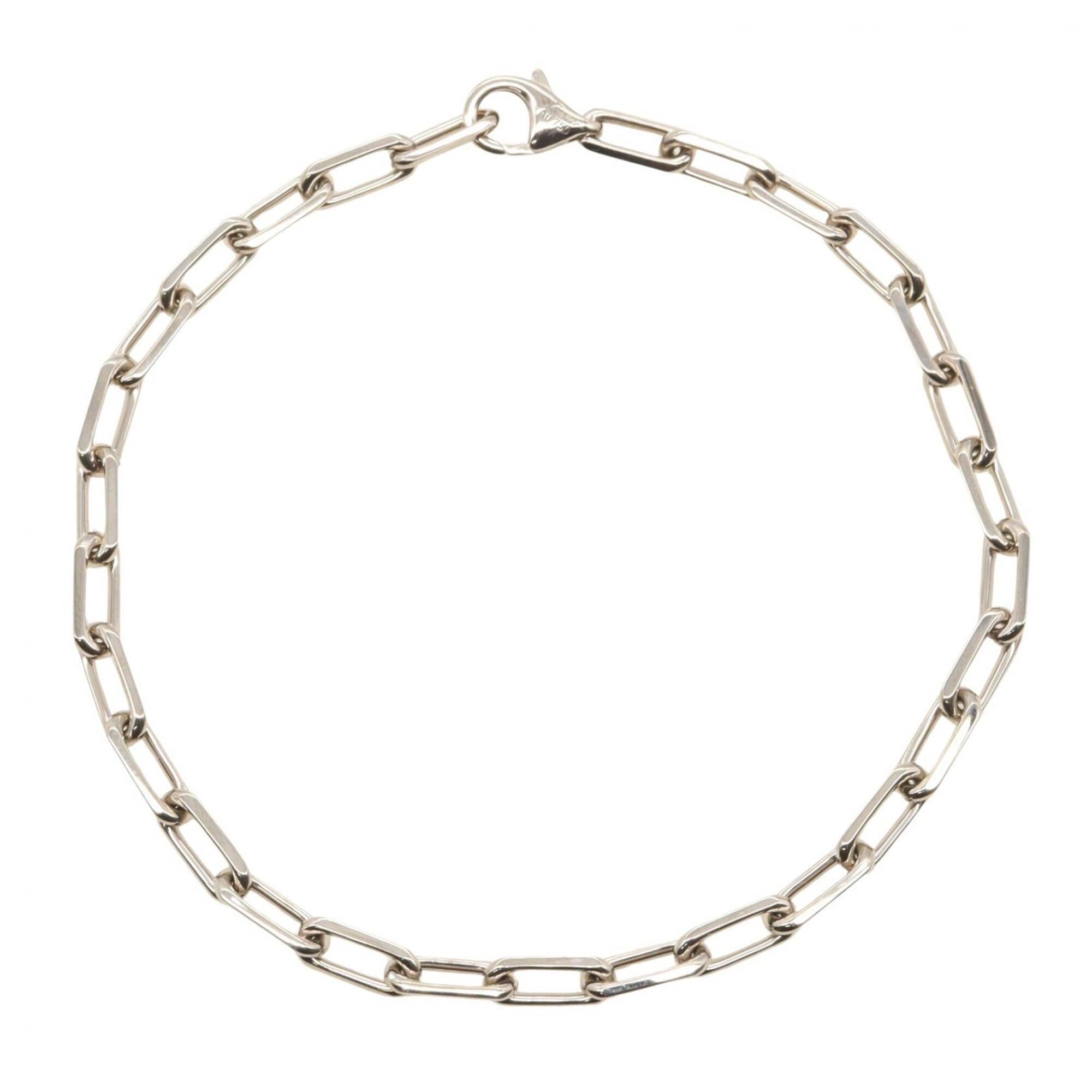 Cartier Santos Bracelet, 18K White Gold (WG), Silver Tone, for Men and Women.