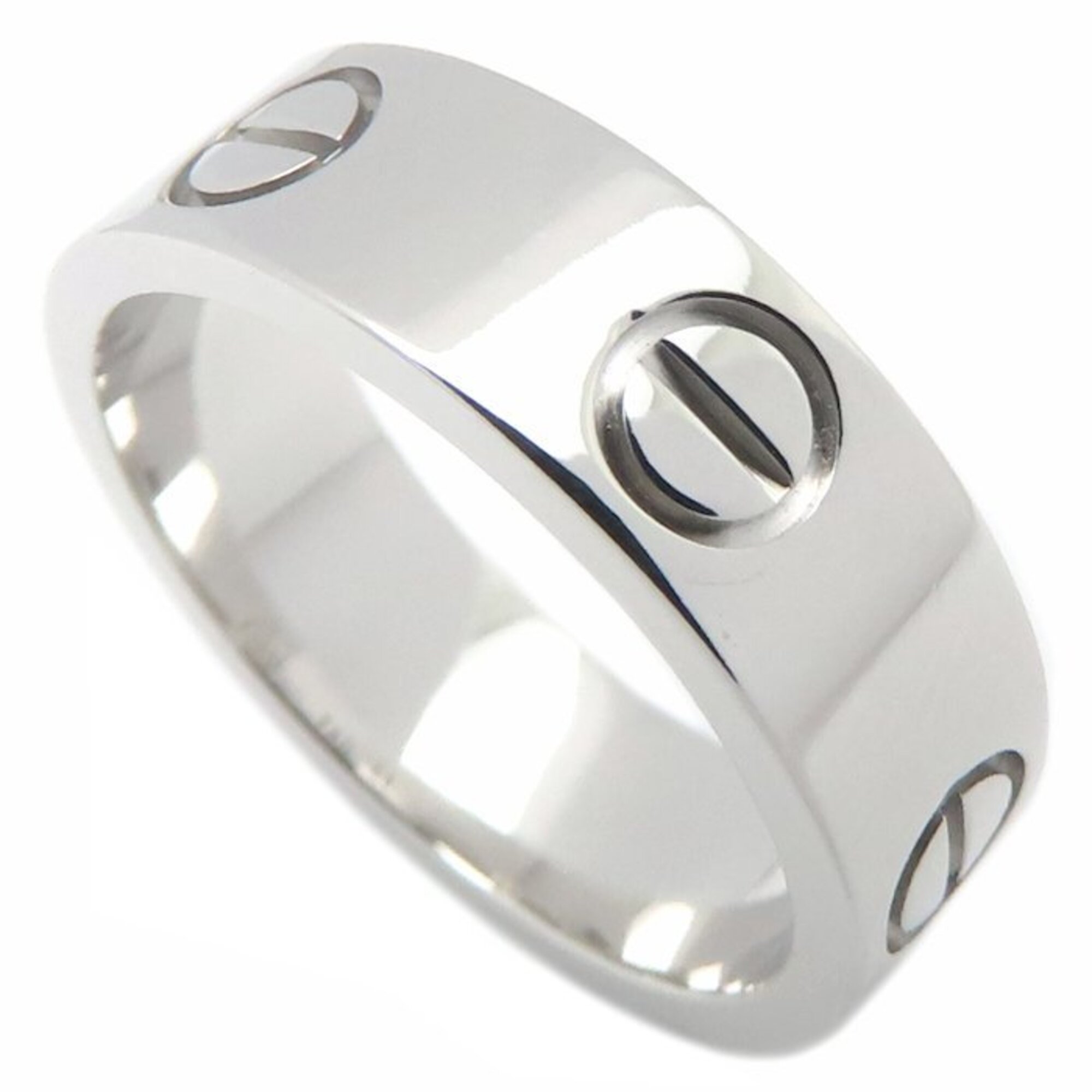 CARTIER Love Ring, size #51, 18K White Gold, Women\'s, B4084700 295816