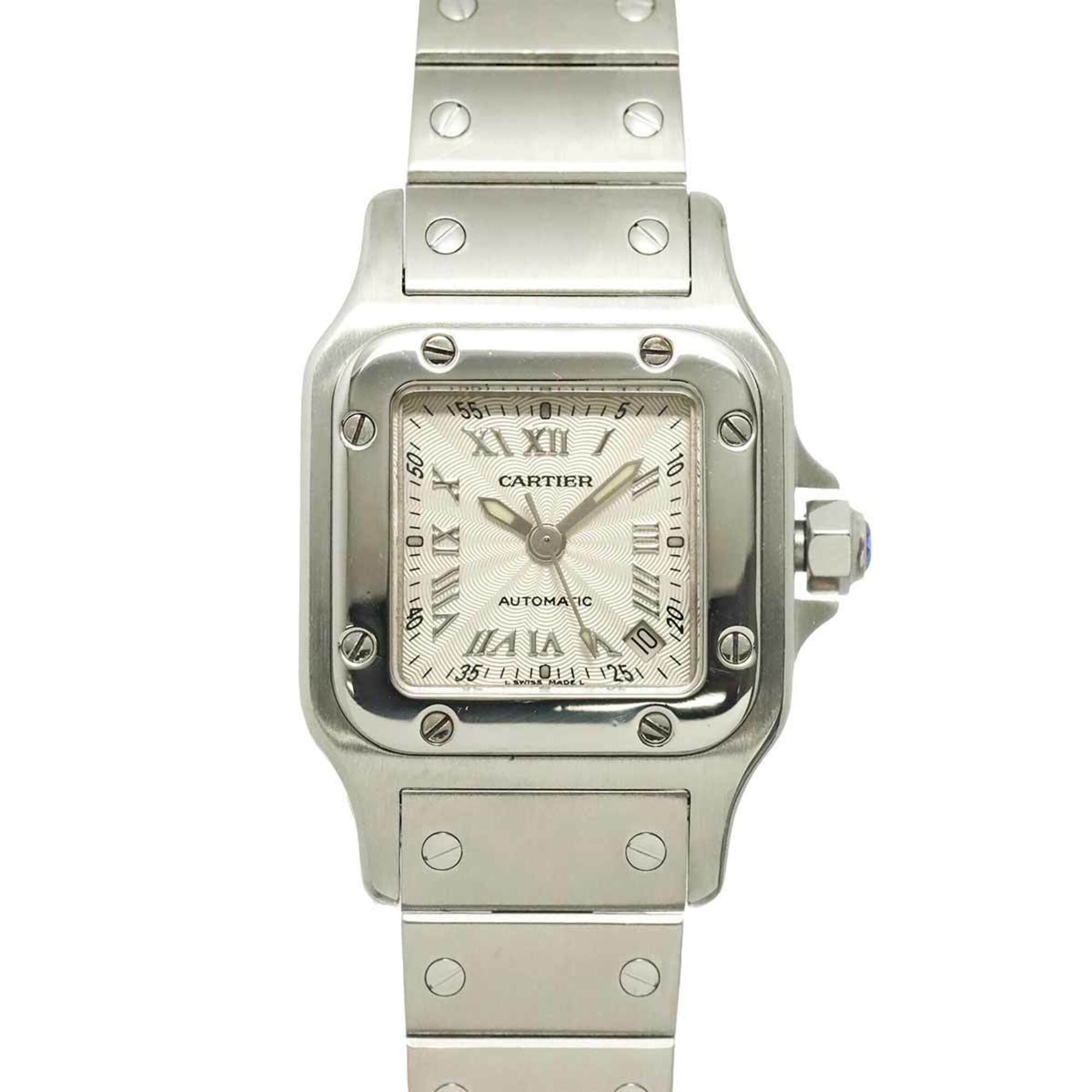 Cartier Santos Galbee SM W20044D6 Ladies\' Watch, Date, Silver, Automatic Movement