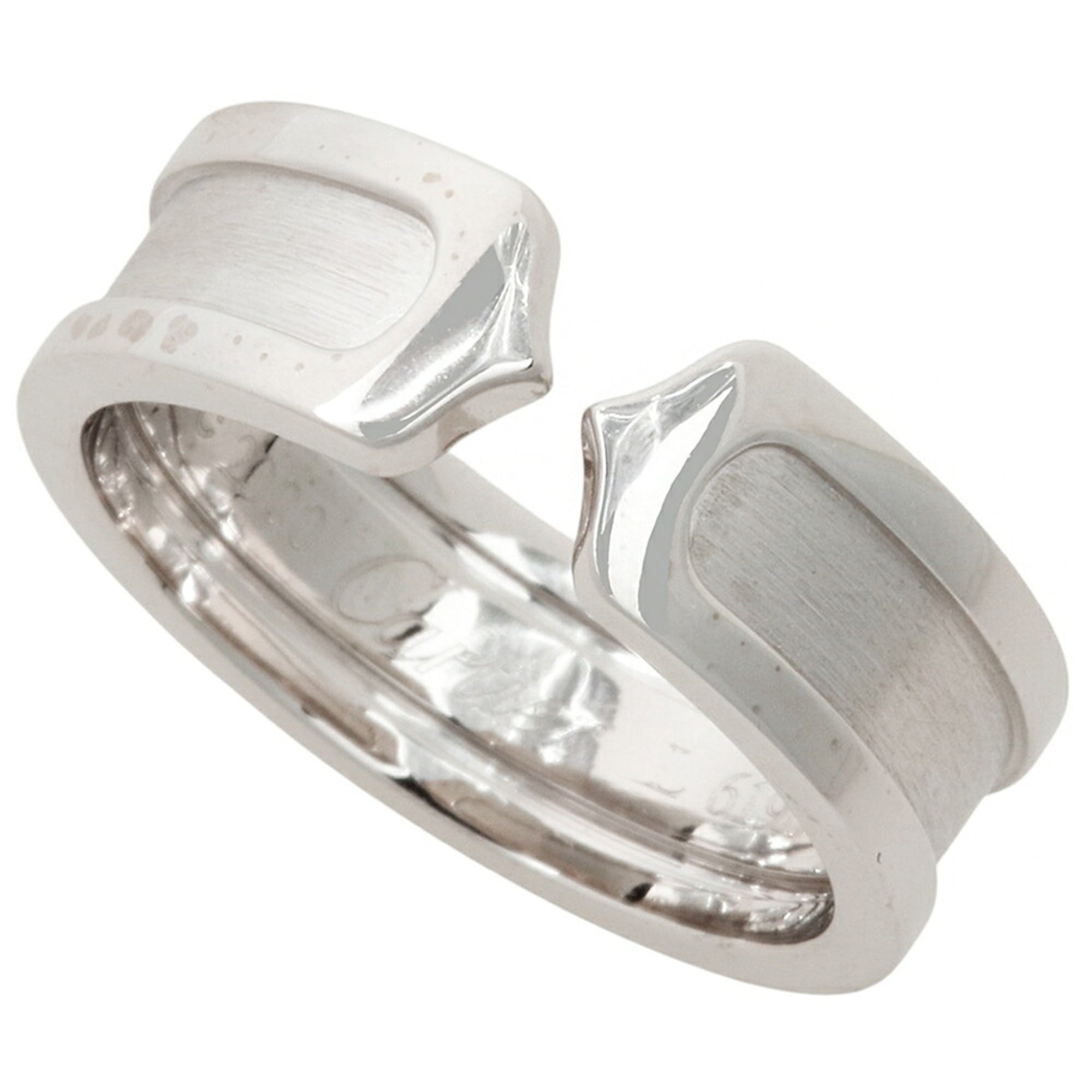 Cartier C2 Ring, approximately 7.6g, 18K White Gold, Size #53 (approximately US size 13)