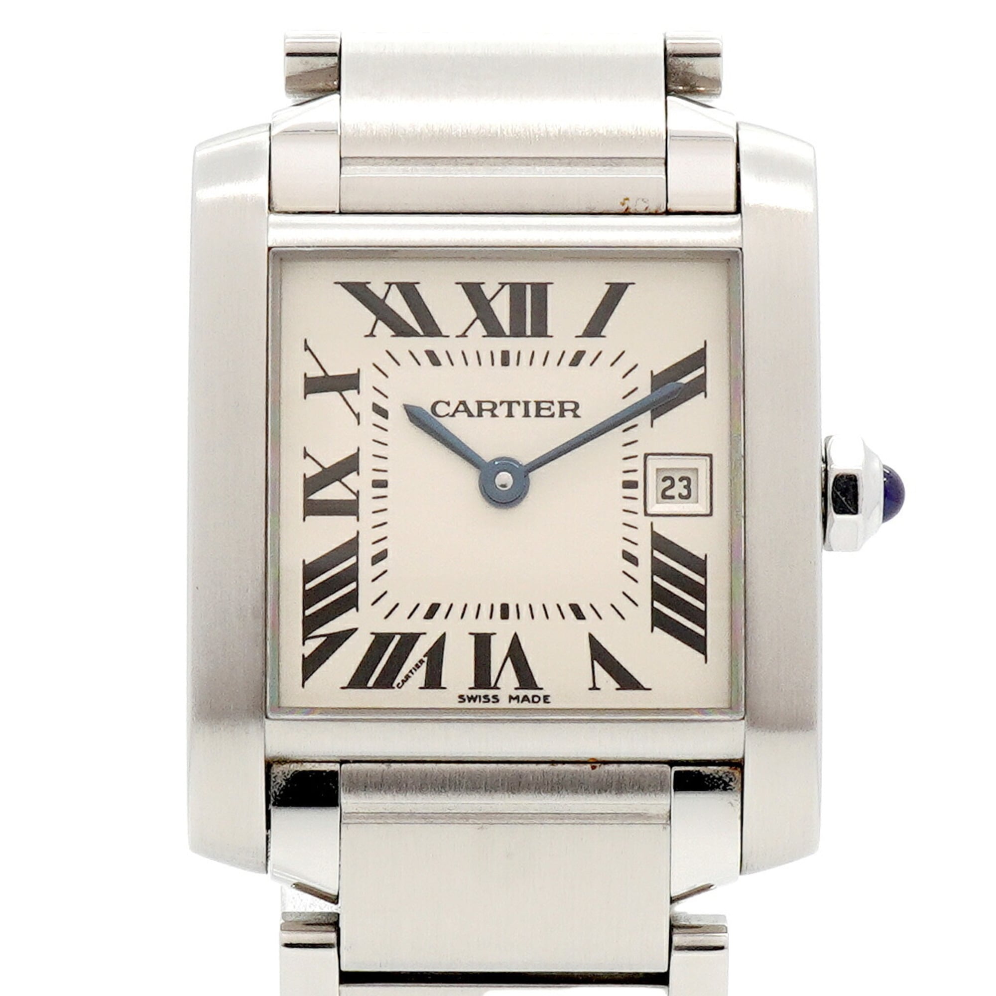 Cartier Tank Franaise MM W51011Q3 Ivory Dial Women\'s Watch