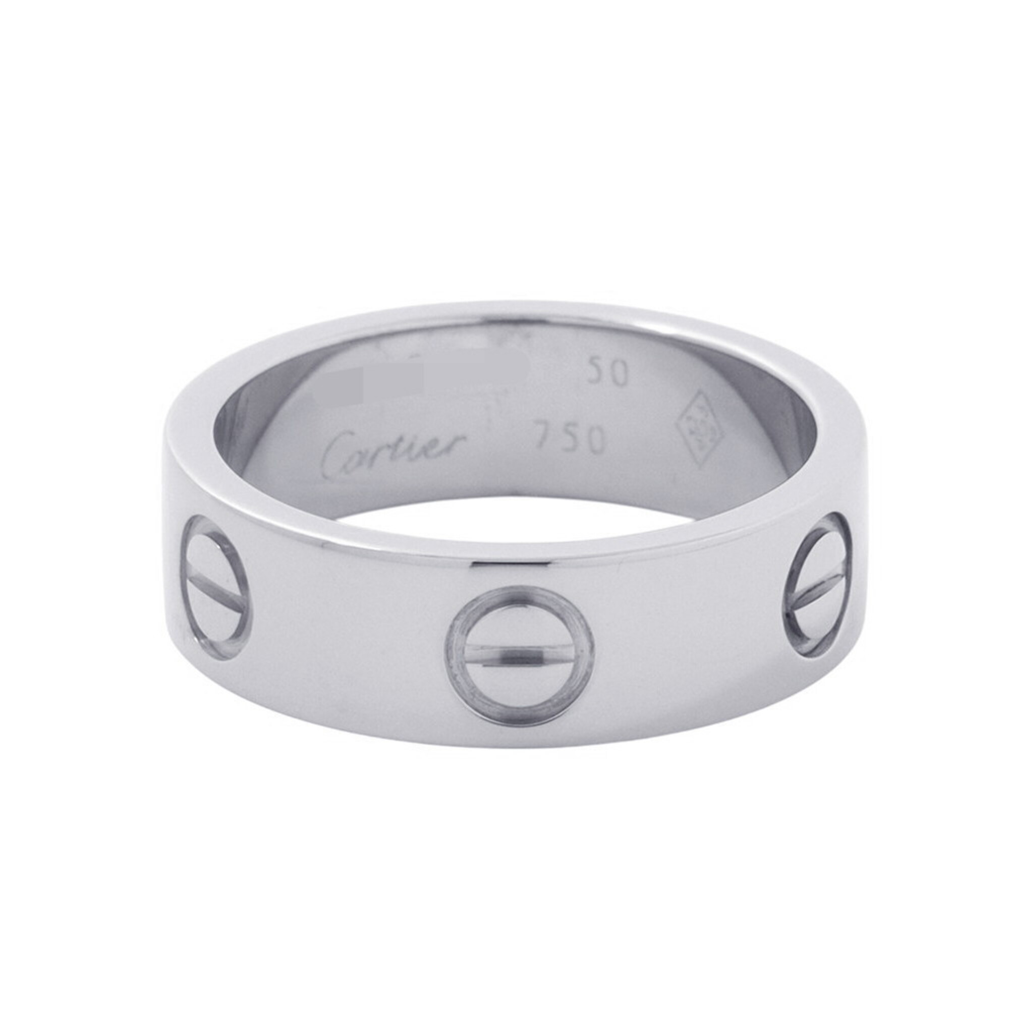 Cartier Love Ring Classic Model 18KWG White Gold Size 50 B4084700