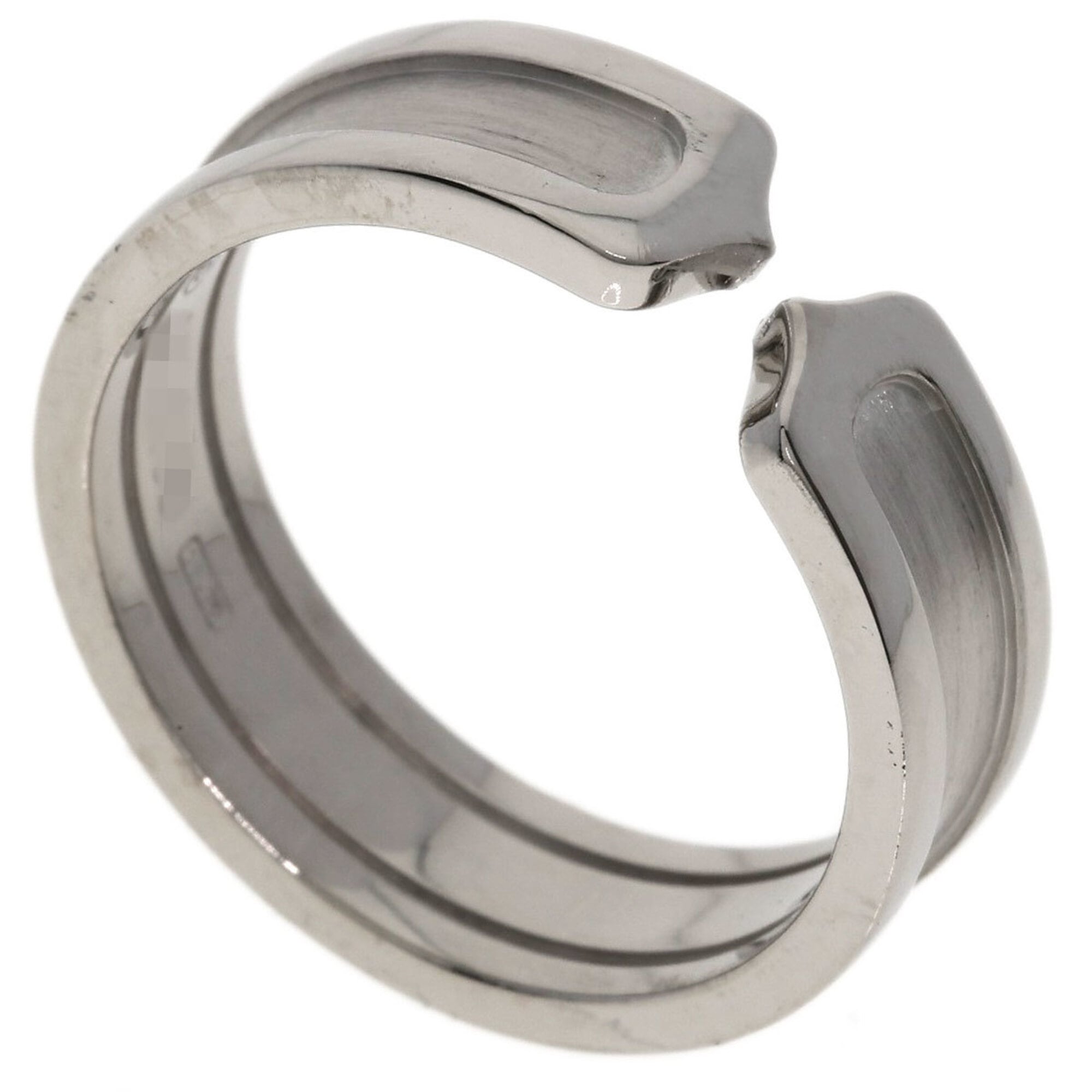 Cartier C2 Ring #60, 18K White Gold, Women\'s Ring, CARTIER