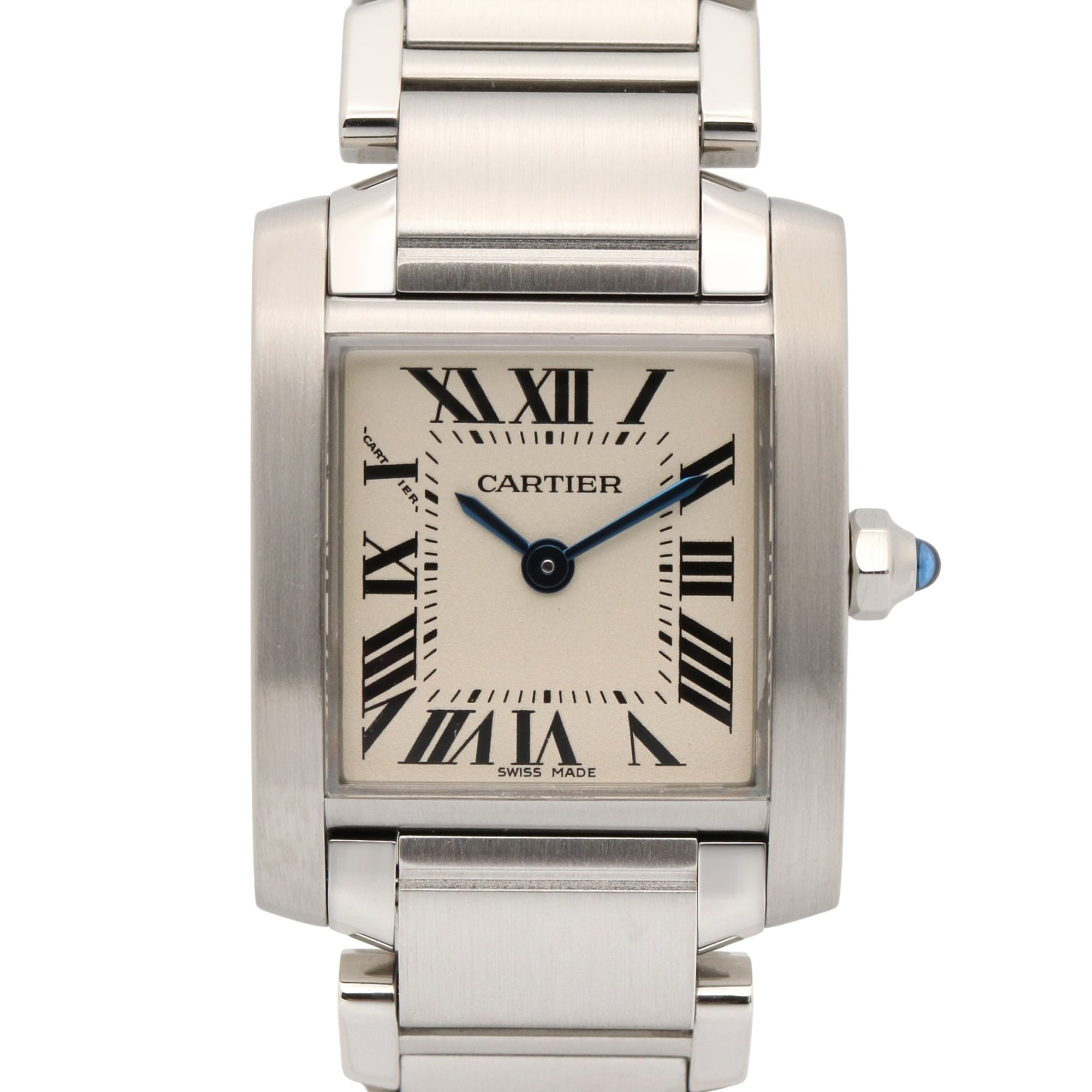 Cartier Tank Franaise SM Watch, Stainless Steel, Ladies, Ivory (W51008Q3)