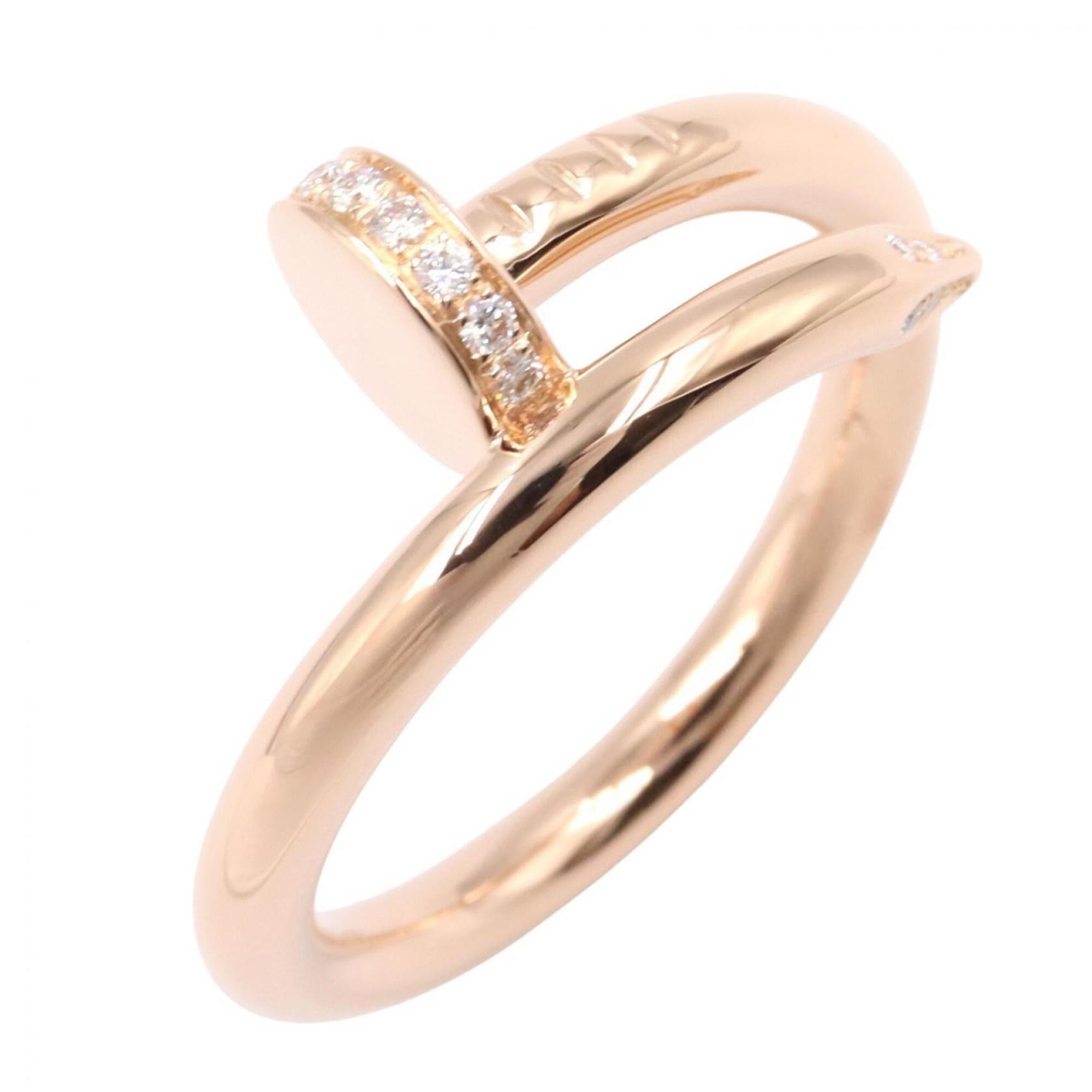 Cartier Juste un Clou Diamond Ring, 18K Pink Gold (PG) Ring for Women, Tone, Clear B4094800
