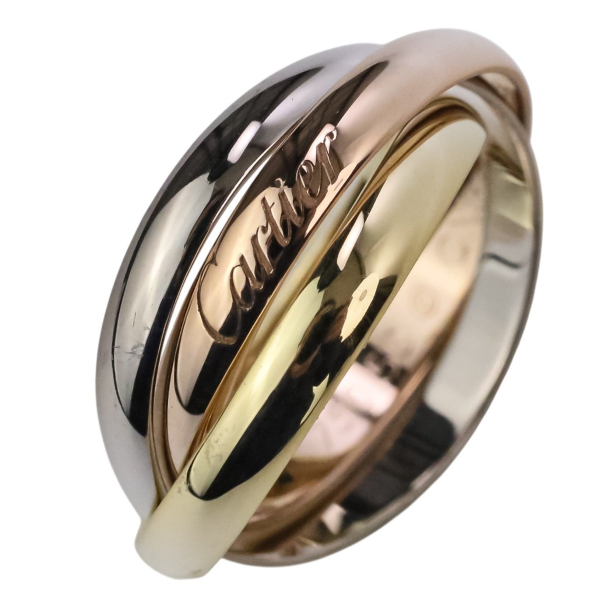 Cartier Trinity Ring, 750 series, Size 50, Gold, Women\'s