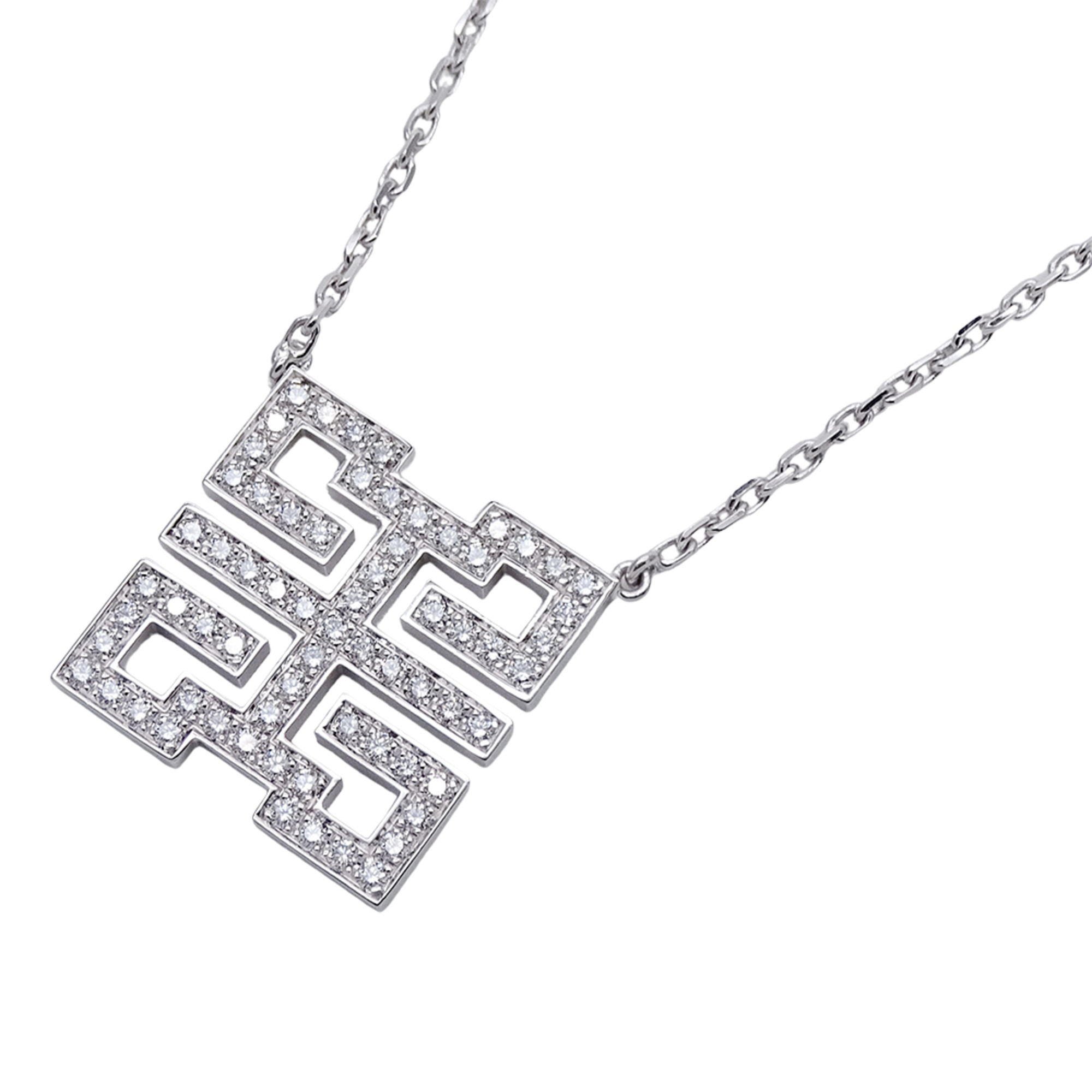 Cartier necklace for women, brand name, 750WG, diamond, dragon mini, wish knot, white gold jewelry.