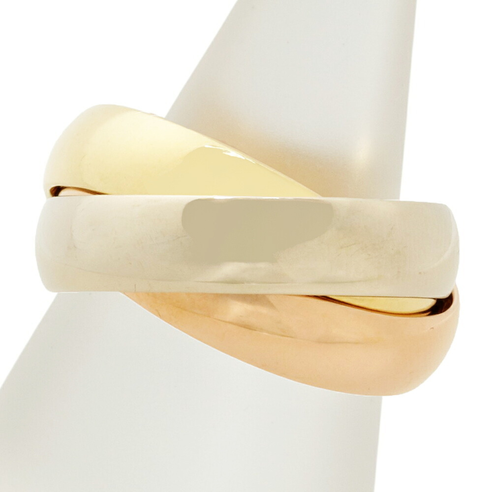 Cartier Trinity Ring, 14.2g, 18K Yellow Gold, Pink White Size #57 (approx. US size 18), Three-color