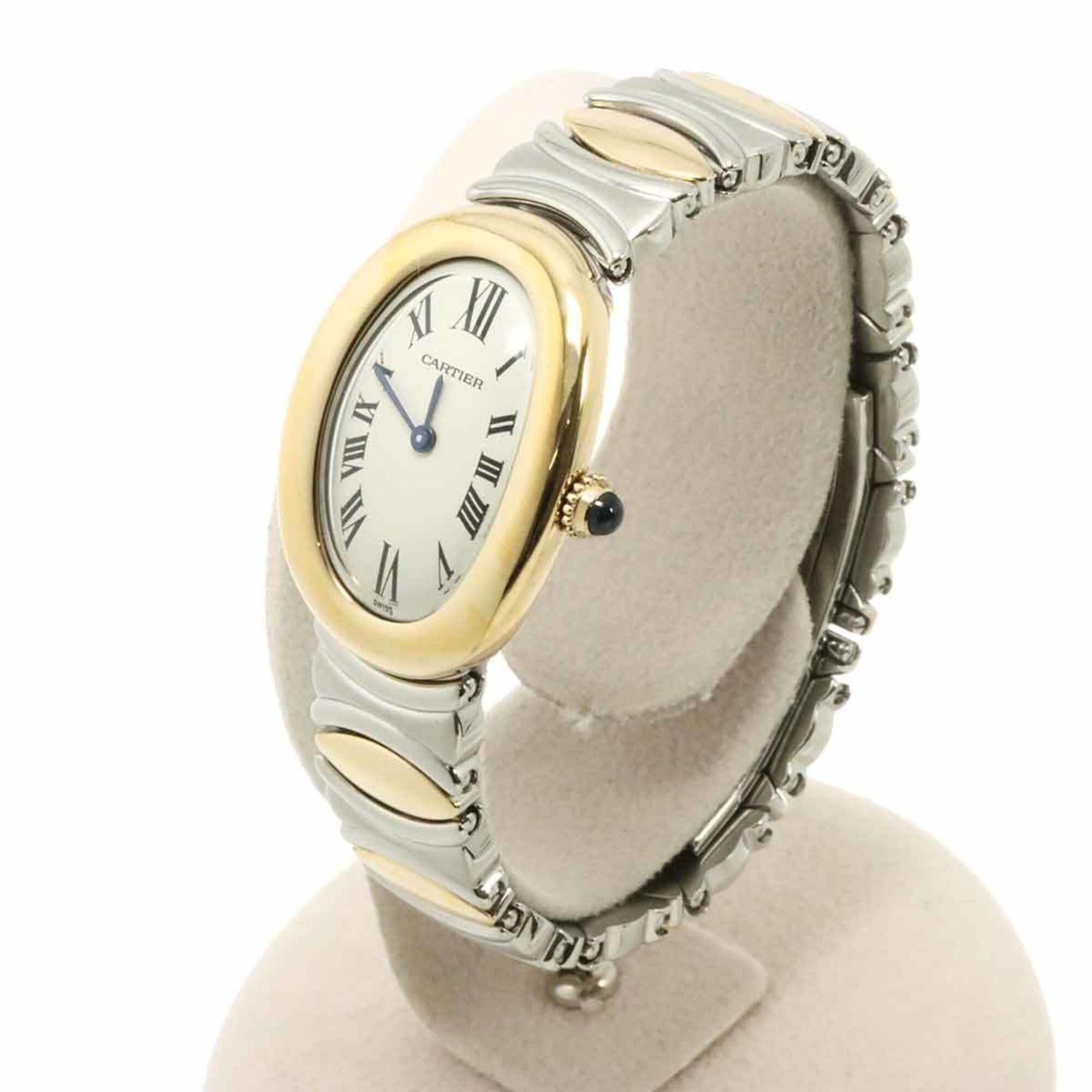 Cartier Baignoire Belle Epoque W40002F2 Ladies\' Watch, Ivory, 18K Yellow Gold, Quartz Watch