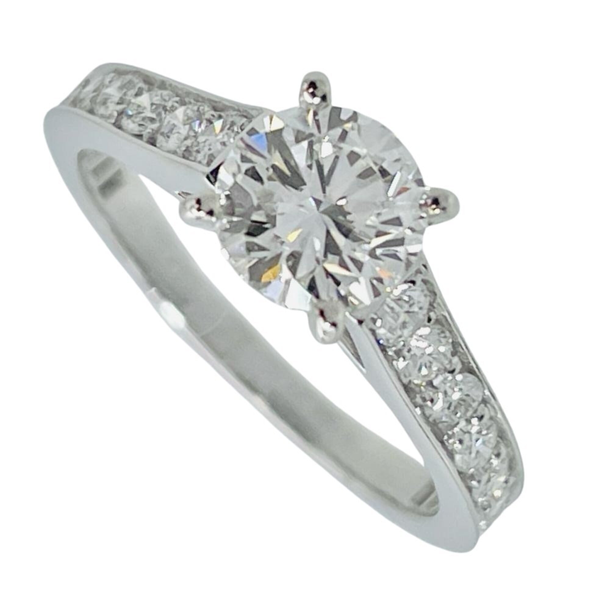 Cartier 1895 Solitaire Ring, Diamond 0.91ct, Size 51, Platinum 950, 3.9g, H VS1 Clarity, Half Eterni