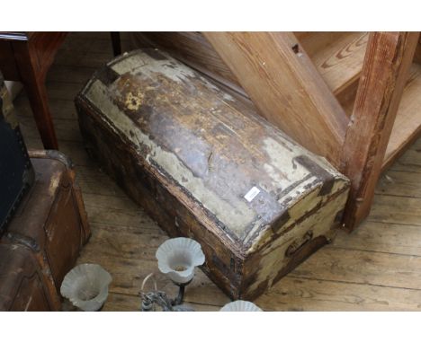 A 19th Century pony skin dome topped trunk
