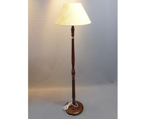 Mid 20th Century mahogany standard lamp