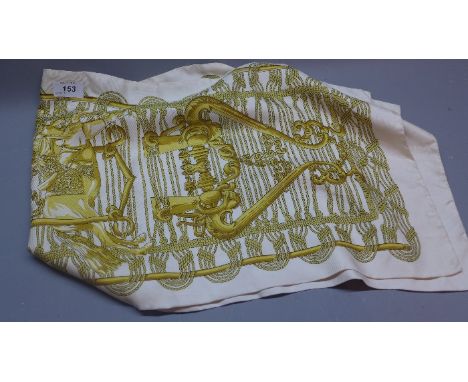 A Hermes silk scarf. 