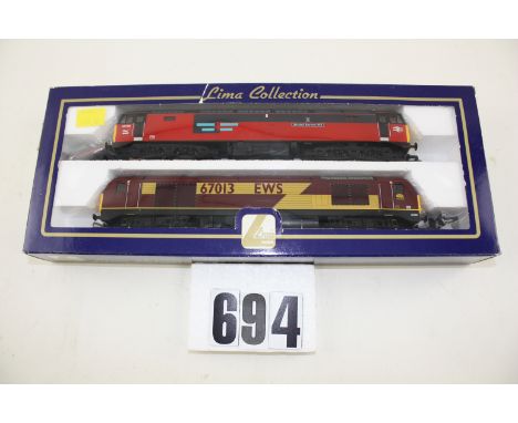Lima OO Gauge class 47 and 67 Locomotives (L204931 twin pack): including 47738 'Bristol Barton Hill' in red 'sector' livery a