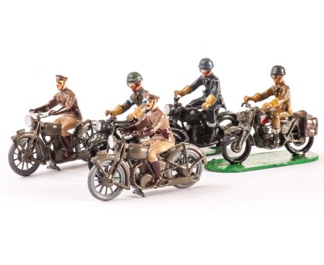 Motorcyclist Despatch Riders,  Army  (5), RAF (2), VG, (7),