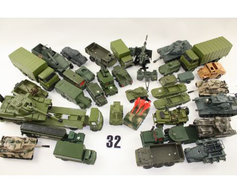 Late Dinky Toys Corgi and other makers Military Vehicles: Dinky including Foden Army Trucks (2), German Leopard Tanks, Recove