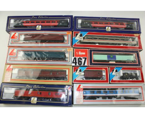 Lima OO Gauge Coaching and Freight stock: including Virgin trains coaches (3), Network South-East (2), BR Maroon mk 1's (3), 