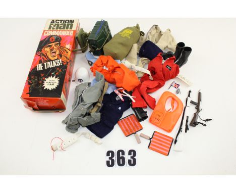 Action Man and Accessories: original 1967 Talking Commander with realistic hair, with associated literature, in original box,