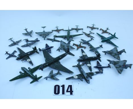 Dinky 1950's-1960's Aircraft: including 735 Gloster Javlin (4), Supermarine Swift  and Hawker Hunter, all in original conditi