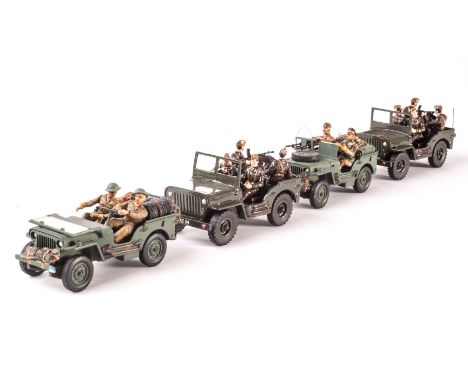 Action Man and Equipment and other figures: Fusilier Miniatures Infantry Jeeps (2), other makers (2), VG, (4)
