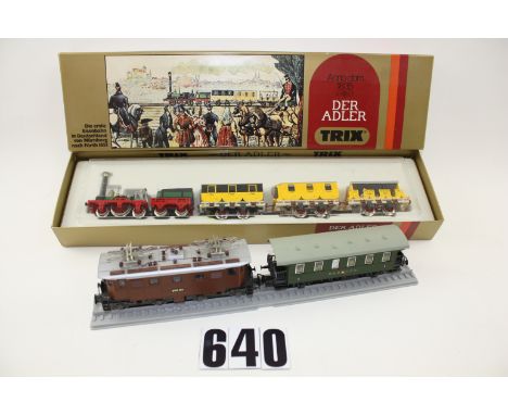 Trix and Liliput HO Gauge trains: Der Adler' boxed set of locomotive and three coaches as the first train in Germany, VG-E, b