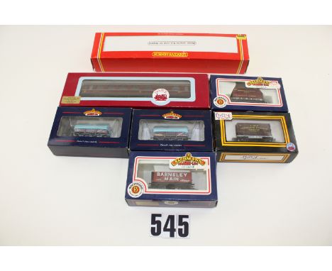 OO Gauge rolling stock by Bachmann and Dapol: including Dapol LMS 3rd class coach in maroon and LMS Furniture container wagon