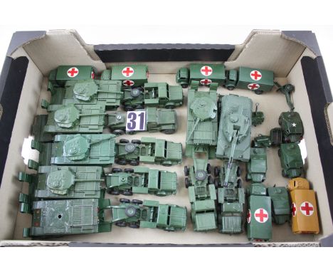 Dinky Toys repainted  Tank Transporters and other Army Vehicle Antar Tank Transporters most with Centurion Tanks (7), Militar