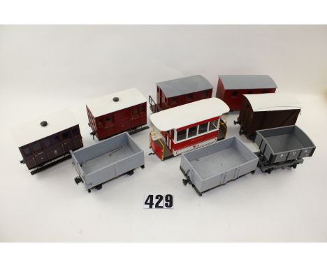 Narrow-Gauge O Gauge rolling stock: Ffestiniog Railway coaches - 1st class, 3rd, and Quarryman's type, First class tram-type 