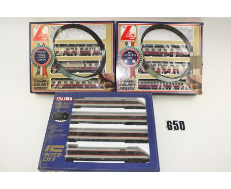 Lima HO Gauge 'Golden Series' Train Packs: Two DB sets in red/cream livery ('TEE' set and 'The Inter-City Zug', each containi