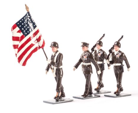 U.S. Army, flag bearers, officers (4), GIs (56), VG, 5 F, (61)