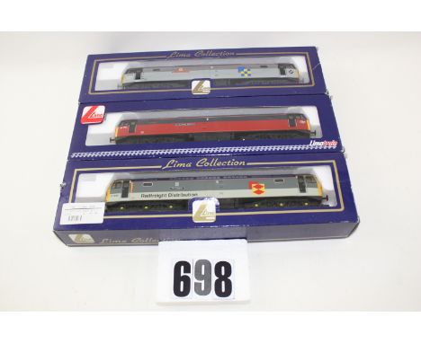 Lima OO Gauge class 47 Locomotives: comprising  47 210 'Blue Circle Cement' in 'sector' livery, 47 306 'The Sapper' in Railfr