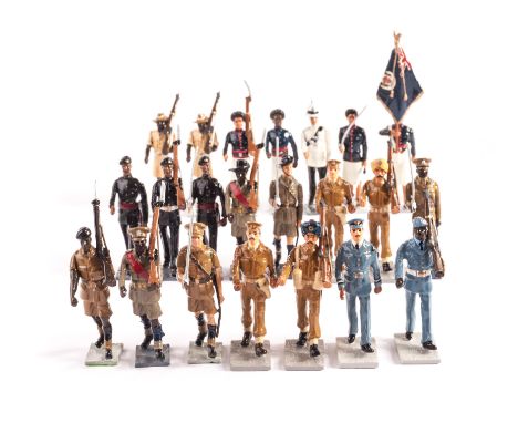 Indian Engineers (15 inc officer),  Signallers (15 inc officer), VG, 6 F, British Honduras (5), Guyana (5), Leeward Islands (