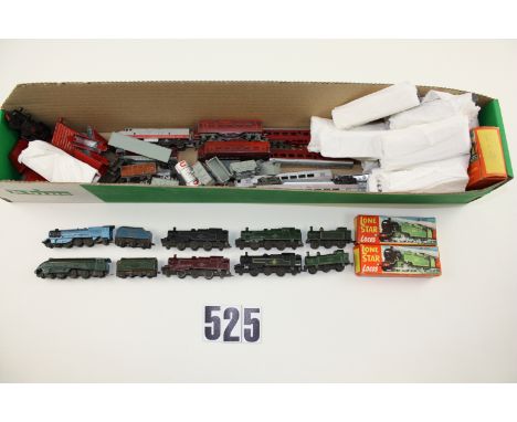 Lone Star Locos 'N' scale die-cast trains: including locomotives and rolling stock, bridge and elevated piers, generally F-G 