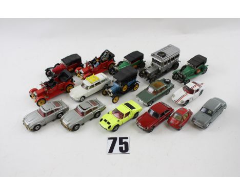 Corgi Toys, including James Bond Aston Martin (2), Morris Cowley, Corgi Classics and others, P-G, some damage (16)