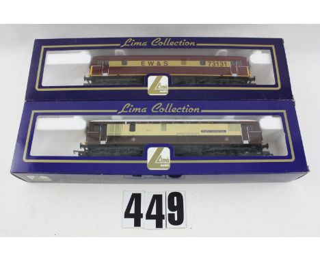OO Gauge Diesel locomotives by Lima: comprising class 73 101 'Brighton Evening Argus' in Pullman Brown/Cream livery, together