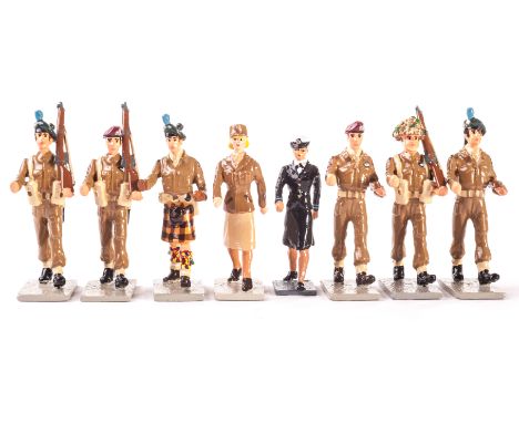 Canadian Paratroopers, (23), Canadian Irish Regiment (16), Women's US Army (15), Navy (16), VG, 2 F, (70)