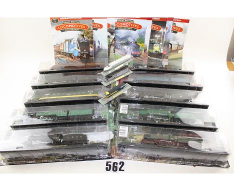 OO gauge static 'part-work' model locomotives issued by 'Amermedia': the first ten issues with respective magazine partworks,