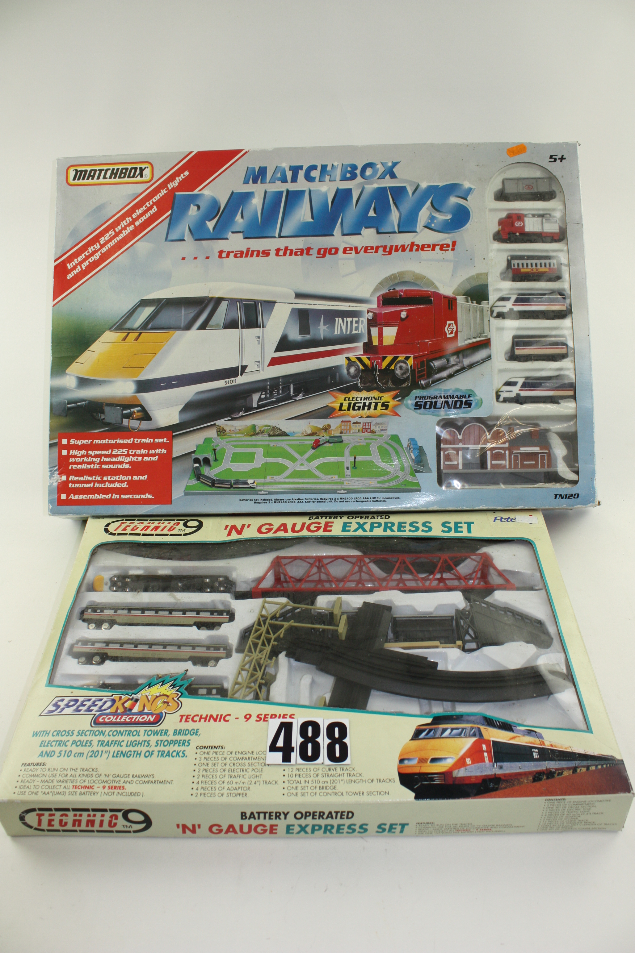 Basic' toy train sets by Matchbox and Technic: The Matchbox set ...