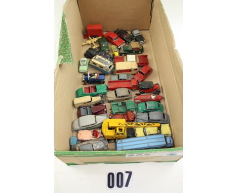 Dinky Toys  Corgi Matchbox playworn  Vehicles: Dinky, Alvis, Jaguar, Aston Martin, Buick, Vanguard and others (21) and recent