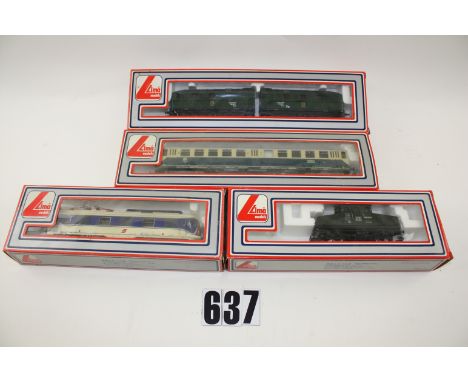 Lima HO Gauge Diesel and Electric locomotives: comprising DR 188 class D-D articulated diesel in green, DB class 515 railcar 