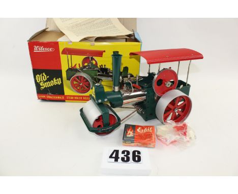 A Wilesco 'Old Smoky' (live steam) Steam Roller: in as-new condition with original fuel tablets, instructions and 1973 bill o