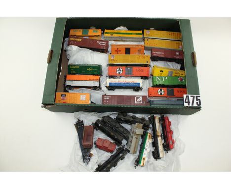 American outline HO Gauge wagons by various makers: including  Union Pacific bogie  Coal Liner  wagons (19) various stock car
