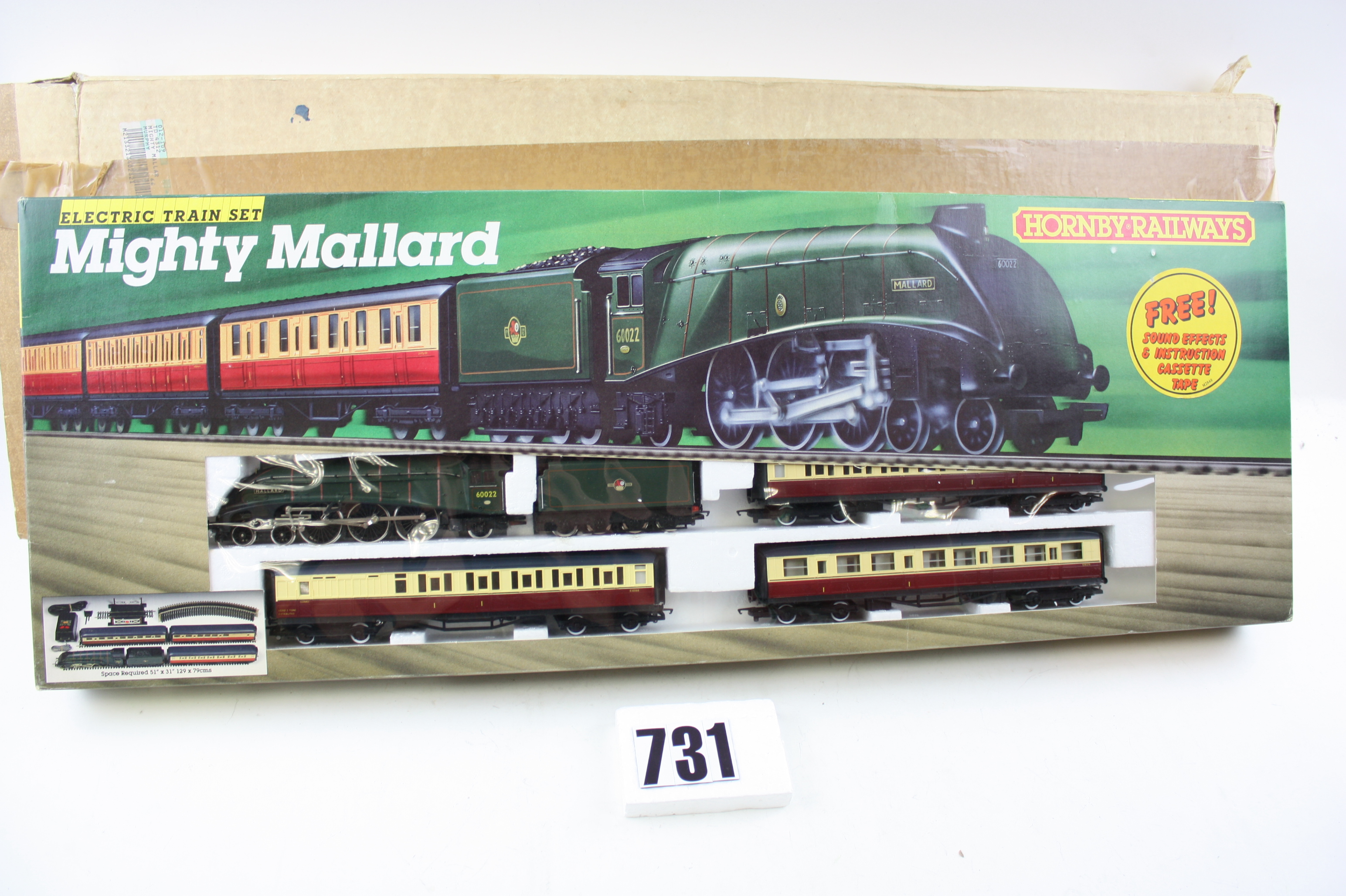 Hornby OO Gauge 'Mighty Mallard' train set R542 set box with BR green