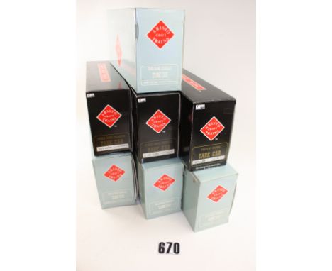 Aristo-Craft Gauge 1 American Freight stock: comprising seven assorted tank wagons, including Canadian Pacific, Shell, Mobil 