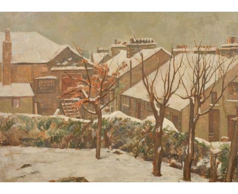 Percy Horton (1897-1970), 'Winter Scene, Ambleside, 1944', oil on panel, 18" x 24" (46 x 61cm), exhibited at the Royal Academ