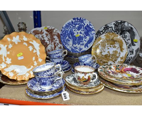 FORTY SIX PIECES OF ROYAL CROWN DERBY TEA/DINNERWARES to include 'Mikado' four dinner plates, five tea plates, four breakfast